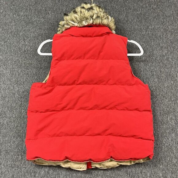 Ralph Lauren Denim Supply Down Puffer Vest Womens Medium Faux Fur Collar - Picture 3 of 6